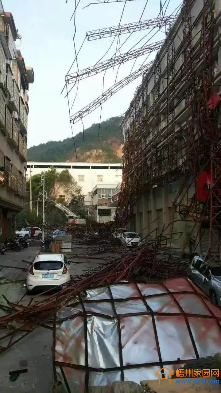 梧州地震之后就来台风，玛利亚医院广告牌狂砸6辆小车（图）